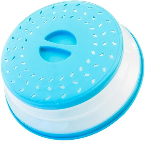 Vista 25 de Cubierta plegable para salpicaduras de microondas, cubierta de plato de microondas con ventilación de vapor, silicona y plástico sin BPA