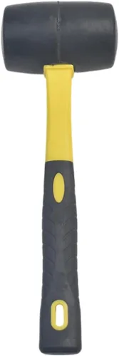 Vista 7 de Martillo de goma de nailon de doble cabeza de 25mm, mazo de metal para joyeros, multiuso, de doble cara y ligero, martillo suave para instalación