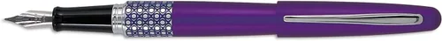 Vista 17 de PILOT MR Colección Retro Pop - Bolígrafo de pluma estilográfica, barril índigo con acento elipse, punta fina, tinta negra