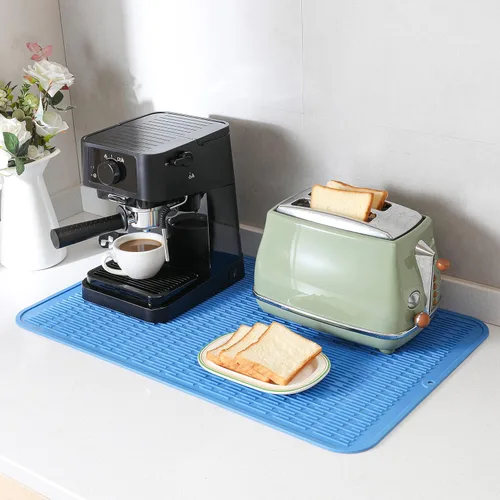 Vista 1042 de MicoYang Alfombrilla de Silicona para Secar Platos de Múltiples Usos, Fácil de Limpiar, Ecológica, Alfombrilla de Silicona Resistente al Calor