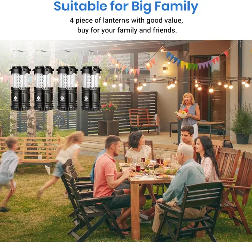 Vista 5 de Etekcity - Linterna LED de campamento, para suministros de emergencia para huracanes, para kits de supervivencia, cortes de energía, lámpara tipo