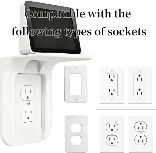 Vista 4 de Estante de salida, soporte de pared de baño con gestión de cables integrada, organizador de pared para decoración inteligente del hogar, ahorro