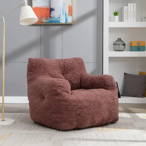 Vista 21 de kevinplus Puf - Silla de sofá individual con acento de espuma suave y esponjosa, silla de ocio de espuma de alta resistencia para sala de estar