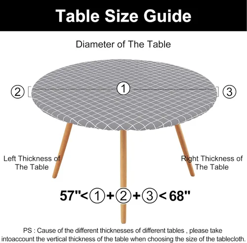 Vista 269 de Mantel rectangular, manteles de plástico elásticos ajustables con parte trasera de franela para mesas de 4 pies, manteles de vinilo impermeables