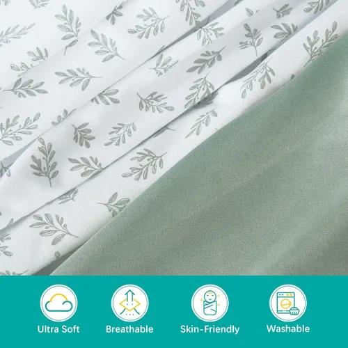 Vista 2 de Juego de 4 sábanas de moisés para bebé, compatibles con 4moms Mamaroo, Regalo y Chicco Close to You Baby Bassinet, ultra suaves y agradables al