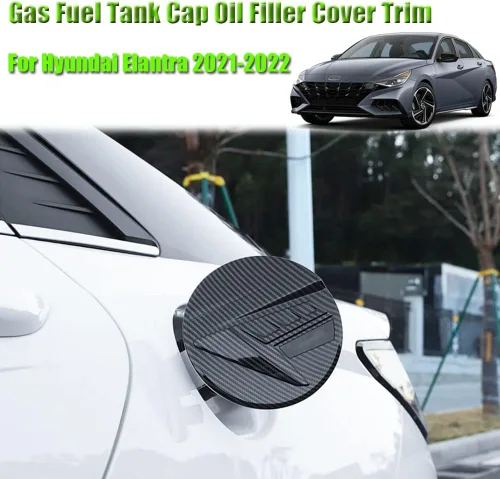 Vista 2 de BOYOUS Cubierta de tapa de tanque de combustible de grano de fibra de carbono ABS, cubierta de llenado de aceite, decoración de puerta, accesorios
