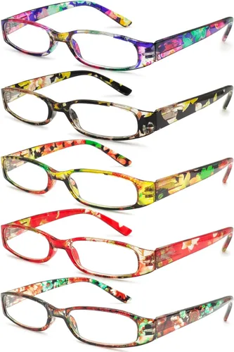 Vista 12 de Kerecsen - 5 pares de gafas de lectura de moda para mujer con bisagras de resorte