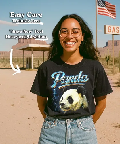 Vista 163 de Camiseta de Heavy Metal de los 80s con Animal en Negro - 100% Algodón - para Hombre y Mujer