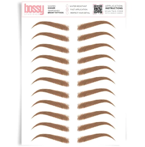 Vista 80 de Brows by Bossy Tatuaje temporal para cejas 8 colores y 6 estilos adhesivos impermeables para cejas, tatuajes falsos para el cabello como pelar