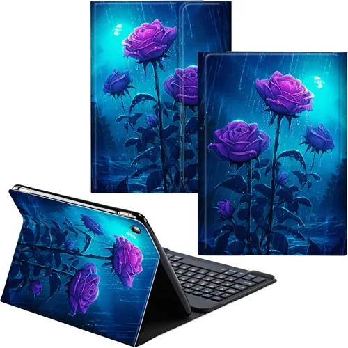 Vista 71 de Funda para Samsung Galaxy Tab S6 Lite 2022/2020 Teclado Inalámbrico Desmontable y Cubierta De Soporte De Cuero PU Funda Protectora Para Samsung