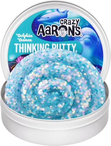 Crazy Aaron's Thinking Putty - Masilla para juego sensorial de remolinos azules, no tóxica, nunca se seca, juguete creativo, diversión a partir de 3