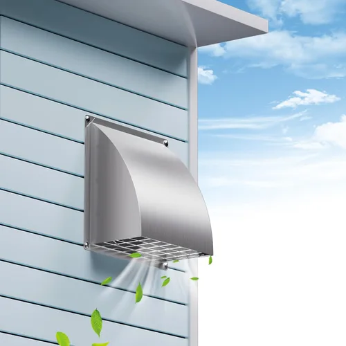 Vista 13 de HG Power - Cubierta de ventilación de secadora de 4 pulgadas en el exterior, cubierta de ventilación exterior de metal con pantalla extraíble