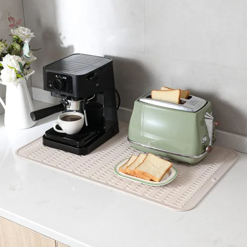 Vista 1114 de MicoYang Alfombrilla de Silicona para Secar Platos de Múltiples Usos, Fácil de Limpiar, Ecológica, Alfombrilla de Silicona Resistente al Calor