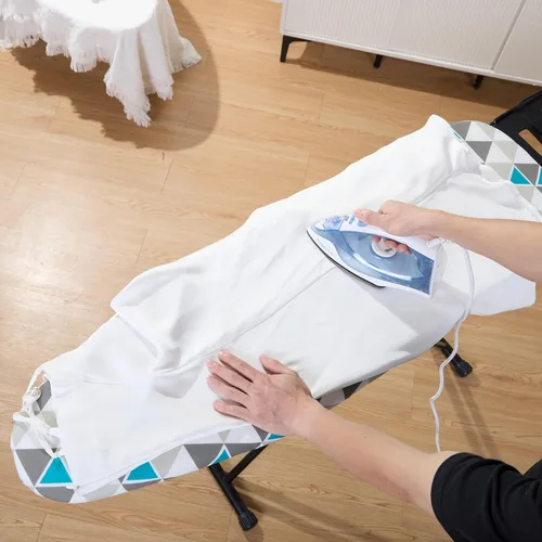 Vista 7 de Tabla de planchar de 13 x 43 pulgadas, funda acolchada extra gruesa, tabla de planchar de tamaño completo con plancha, altura ajustable hasta 36