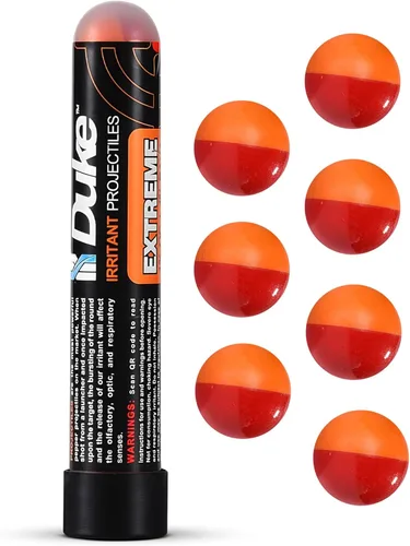 Vista 10 de Duke Extreme Non-Lethal 68 Caliber Projectiles OC Spray Balls, Pepper Spray Self Defense Balls, Pepper Spray Balls, 68 Caliber Self Defense Balls