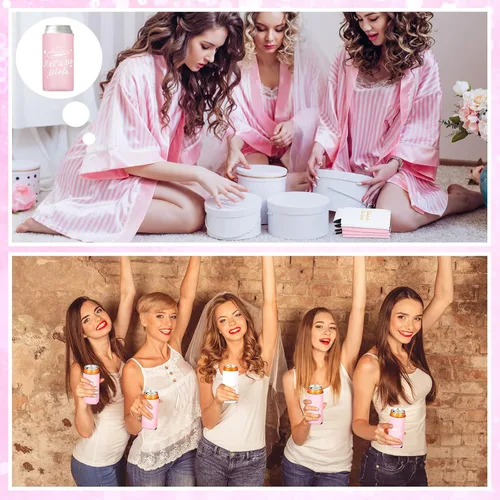 Vista 6 de 12 fundas para latas de despedida de soltera, diseño de vaquera, delgadas, para despedida de soltera, para despedida de soltera, para novias