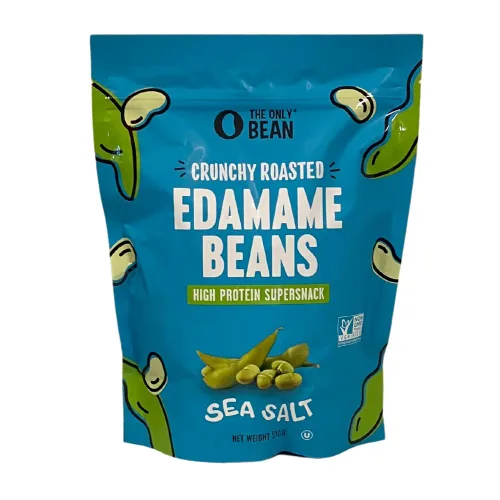 The Only Bean Bocadillos crujientes de Edamame tostado seco (sal marina), 18 onzas (paquete de 1)