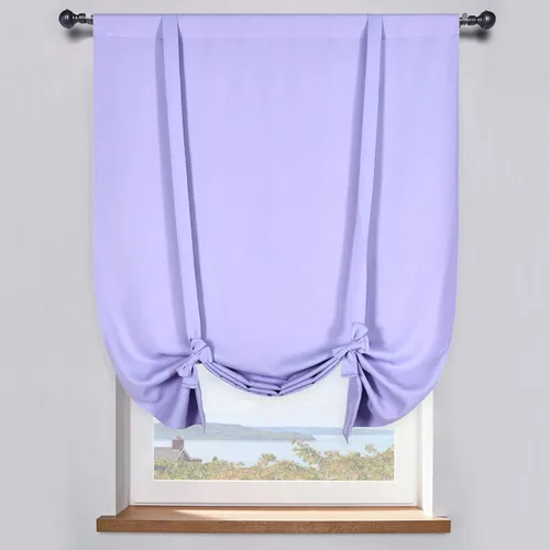 Vista 34 de DONREN Cortina de Sombra con Bloqueo 99% con Aislamiento Térmico Ajustable con Sistema de Amarre y Bolsillo para Barra en la Parte Superior - 34