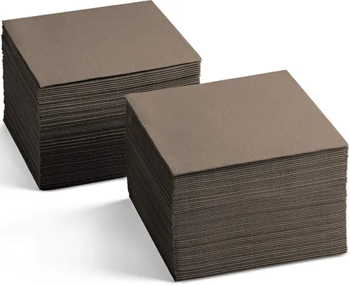 Vista 19 de Servilletas de cóctel desechables con tacto de lino, paquete de 200 servilletas de papel rojo de 5 x 5 pulgadas para bar, restaurante y cafetería