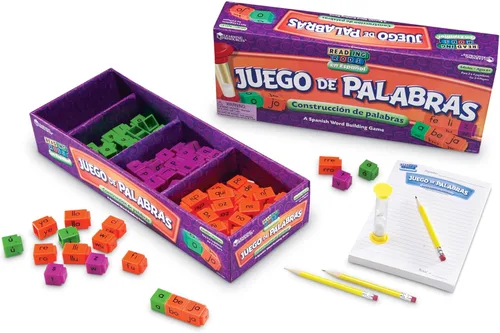 Learning Resources Juego de Palabras Juego de Palabras de Varillas de Lectura en Español - Juegos de mesa de aprendizaje de español para niños,