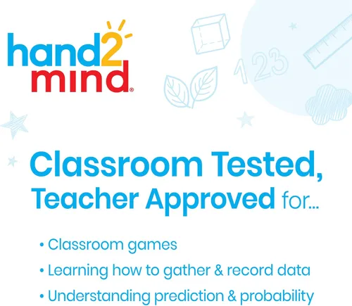 Vista 2 de hand2mind Spinners de color arcoíris, probability spinner, rueda giratoria de borrado en seco, hilanderos de plástico para aula, juego de flecha