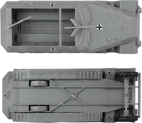 Vista 4 de BMC CTS WW2 German Hanomag Halftrack - 5 piezas de plástico gris ejército hombres vehículo blindado