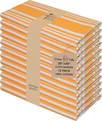 Vista 34 de Urban Villa - Juego de 12 servilletas de tela de 50 x 50 centímetros 100% algodón, servilletas lavables, duraderas, reutilizables y absorbentes