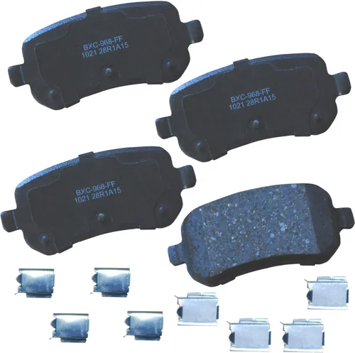 Vista 212 de Pastillas de freno traseras cerámicas Bendix Premium SBC1337 para Cadillac CTS 2014-2008, SRX 2016-2010, Chevrolet Camaro 2015-2010, Saab 9-4X 2011