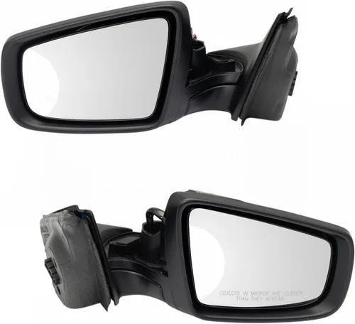 Vista 116 de TRQ Conjunto de 2 piezas de espejo lateral para conductor y pasajero, ajuste eléctrico, sin calefacción, sin memoria, color negro, compatible