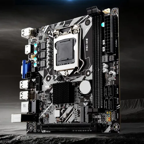 Vista 5 de Placa base LGA 1155, canal DDR3 NVME M.2 VGA salida HD 10 USB 2.0 Mini ITX placa base, ranura para CPU LGA 1155, placa base de repuesto