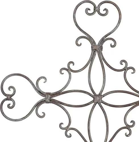 Vista 2 de Deco 79 Decoración de pared con diseño de cruz de metal, 19 x 0 x 29 pulgadas, negro