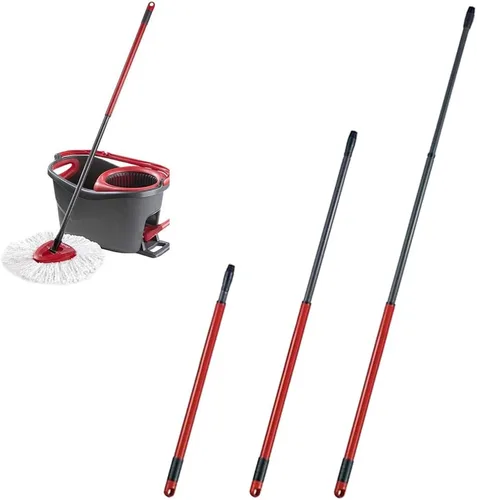 Mango de repuesto para trapeador giratorio, 3 secciones de 22 a 48 pulgadas, mango telescópico para mopa giratoria Vileda O-Cedar Easywring para