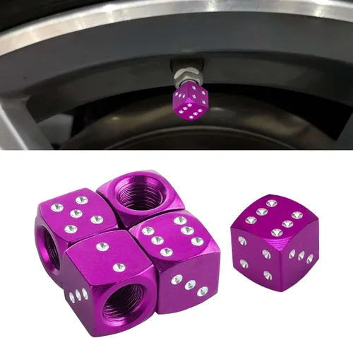 Vista 17 de Paquete de 4 tapas brillantes para vástago de válvula, cubiertas de tapas de aire, tapa de aire de neumático de diamante de cristal para automóvil