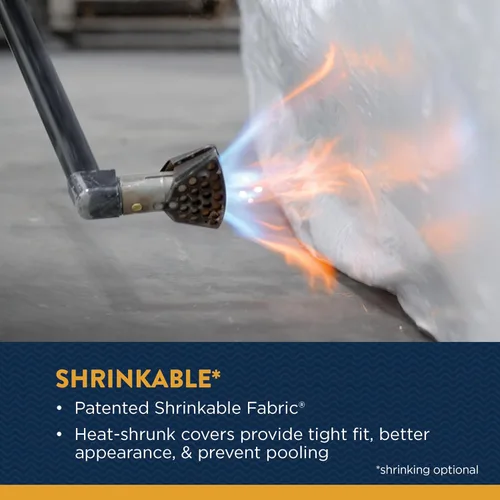 Vista 2 de Transhield Funda para barco pontón, funda de almacenamiento de pontón de 16 pies, resistente, impermeable y reutilizable, cuerda perimetral