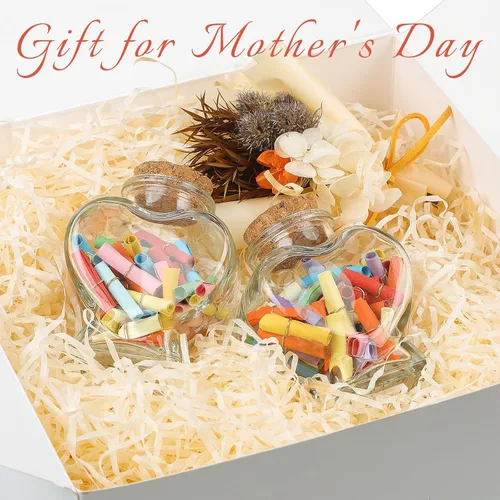 Vista 3 de Honeymoon Sand Keepsake Jar 2025, 20 Pack Heart Shaped Spell Jars Coloured Paper Scrolls, DIY Gift for Valentine's Day, Small Glass Jars with Cork