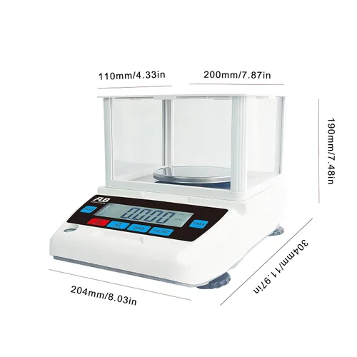 Vista 2 de Balanzas analíticas de laboratorio Unidad Gn CT de alta precisión 3.53 oz x 0.00 oz Precisión Balanza electrónica digital con calibración de 3.53 oz