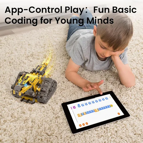Vista 4 de Sillbird Kit de construcción de robot con control remoto, regalos para niños de 8 a 13 años, codificación STEM robótica Technic Racer Car Toys