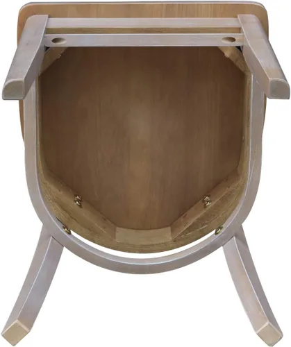 Vista 50 de IC International Concepts Juego de dos sillas auxiliares Emily, color nogal/carbón lavado