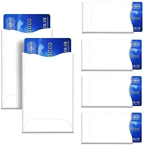 Fundas de bloqueo RFID para tarjetas de crédito y débito para protección contra robo de identidad, 3.5 x 2.25 pulgadas, se adapta perfectamente a
