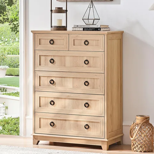 Vista 43 de Joaxswe Mesita de noche estilo granja de 18" con estación de carga, cómoda con mesa auxiliar de 2 cajones para dormitorio, mesita de noche de madera