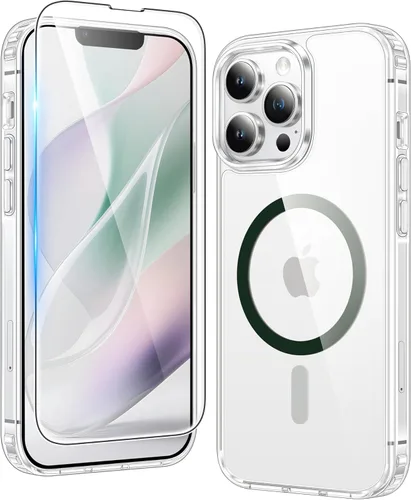 Vista 277 de FNTCASE para iPhone Air Case Clear: Fundas magnéticas para teléfono con protector de pantalla a prueba de caídas, compatibles con Magsafe, delgadas