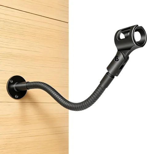 Vista 9 de Soporte de Micrófono - Soporte de Micrófono de Escritorio de 6 Pulgadas de Alta Resistencia con Cuello de Cisne Flexible con Base de Montaje