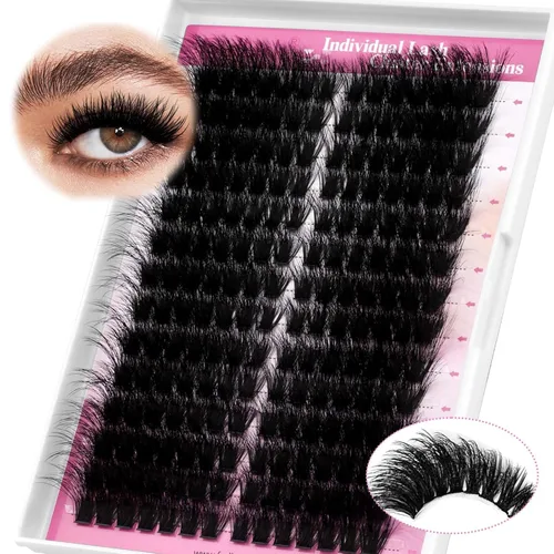 Vista 107 de Extensiones de pestañas de colores 10D, 1000 unidades, extensiones de pestañas postizas en abanico de pestañas marrones, mezcla de volumen