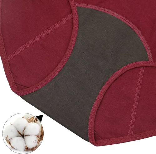 Vista 5 de Nalwort Bragas para el período menstrual para mujer, ropa interior a prueba de fugas, ropa interior protectora posparto