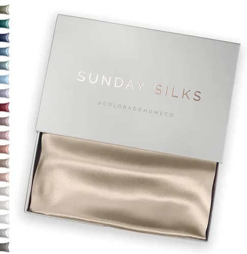 Vista 57 de FUNDA DE ALMOHADA DE SEDA DE MORERA 100% SUNDAYSILKS™, Fundas de almohada de seda para cabello y piel, Superior a la funda de almohada de satén