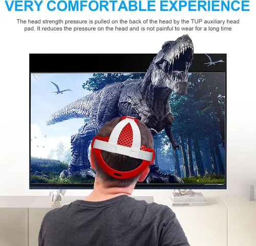 Vista 5 de VR Head Strap Pad for Quest 3 Headset Accessories, TPU Head Strap Cushion for Quest 3 Head Strap, Bracket for The Back of The Head Headstrap (Red)