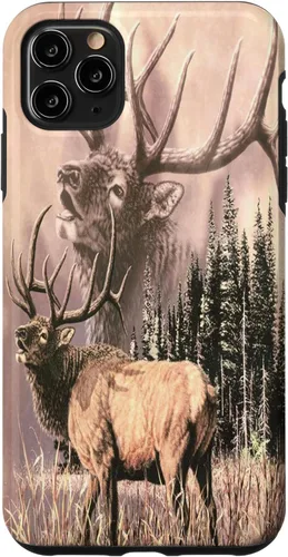 Vista 13 de Funda para iPhone 16 American Elk Hunter Dad Case Camo Deer Elk Buck