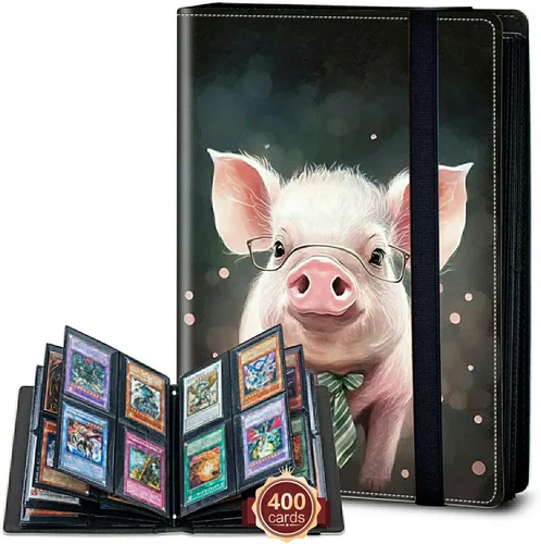 Vista 40 de Rossy Carpeta para tarjetas de 4 bolsillos, 400 tarjetas, carpeta de colección de tarjetas, álbum de tarjetas de doble cara, tarjetero para tarjetas