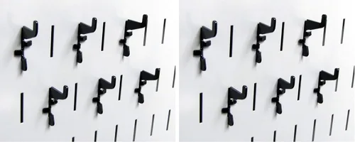 Wall Control Pegboard Paquete de ganchos ranurados estándar – Ganchos de metal ranurados para tablero de clavijas y tablero de herramientas ranurado