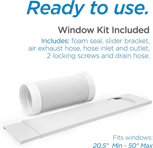 Vista 5 de Commercial Cool CPT08WB Aire acondicionado portátil con control remoto, 12000 BTU, blanco